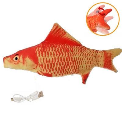 Interactive Usb Rechargeable Funny Cat Toy With Swinging Fish Motion