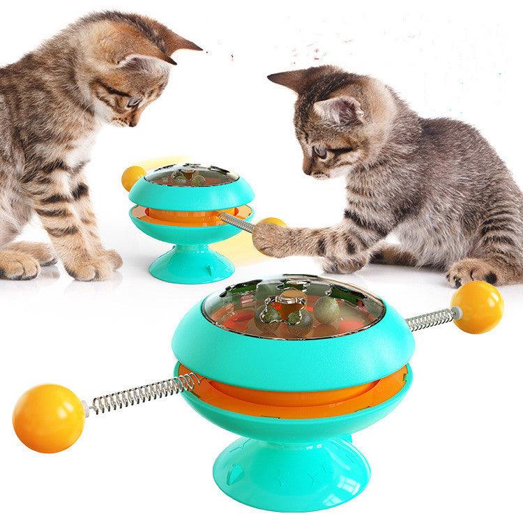 Interactive Rotatable Cat Toy With Catnip - Multi-Functional Fun For Cats