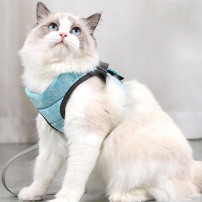 Lightweight Lace Cat Leash And Chest Strap Set - Stylish And Comfortable Outdoor Cat Harness