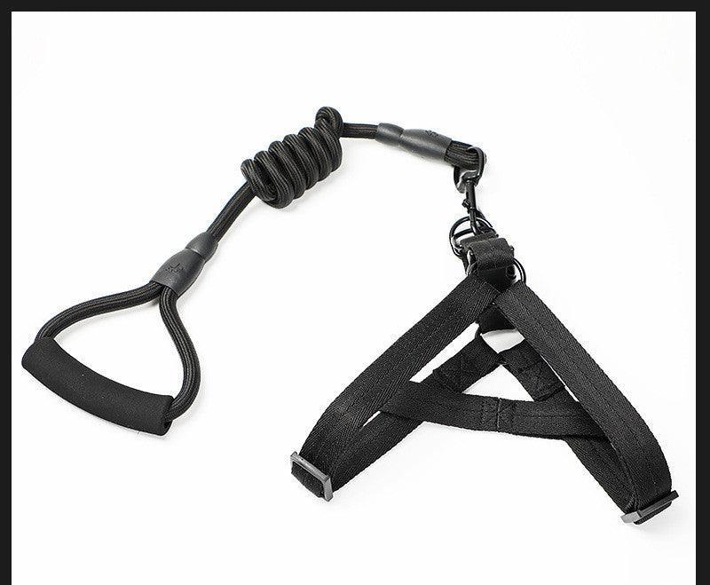 Adjustable Pet Leash And Chest Strap Set With Reflective And Strengthened Design