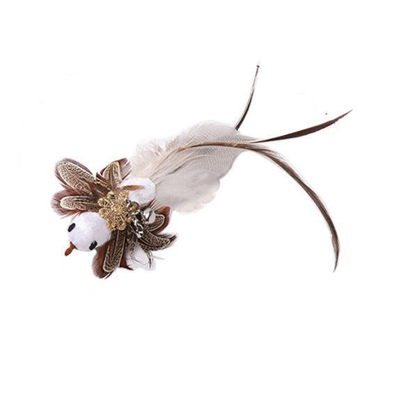 Feather Frenzy Cat Teaser: Extendable Steel Wire Rod With Suction Cup