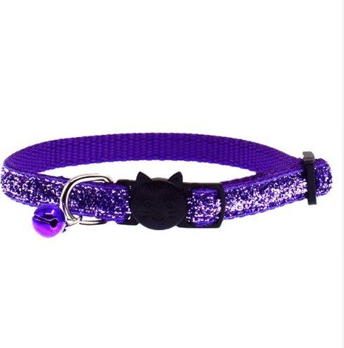 Colorful Fish Scale Cat Collar With Adjustable Bell - Stylish And Safe Pet Accessory