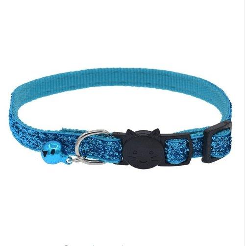 Colorful Fish Scale Cat Collar With Adjustable Bell - Stylish And Safe Pet Accessory
