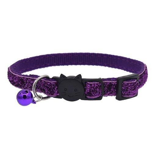 Colorful Fish Scale Cat Collar With Adjustable Bell - Stylish And Safe Pet Accessory