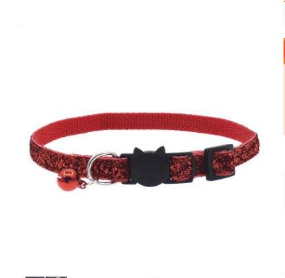 Colorful Fish Scale Cat Collar With Adjustable Bell - Stylish And Safe Pet Accessory