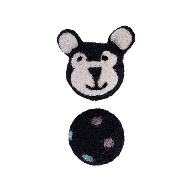 Colorful Interactive Felt Stretch Ball Cat Toy With Bell Sound - Engaging Pet Toy For Playful Cats