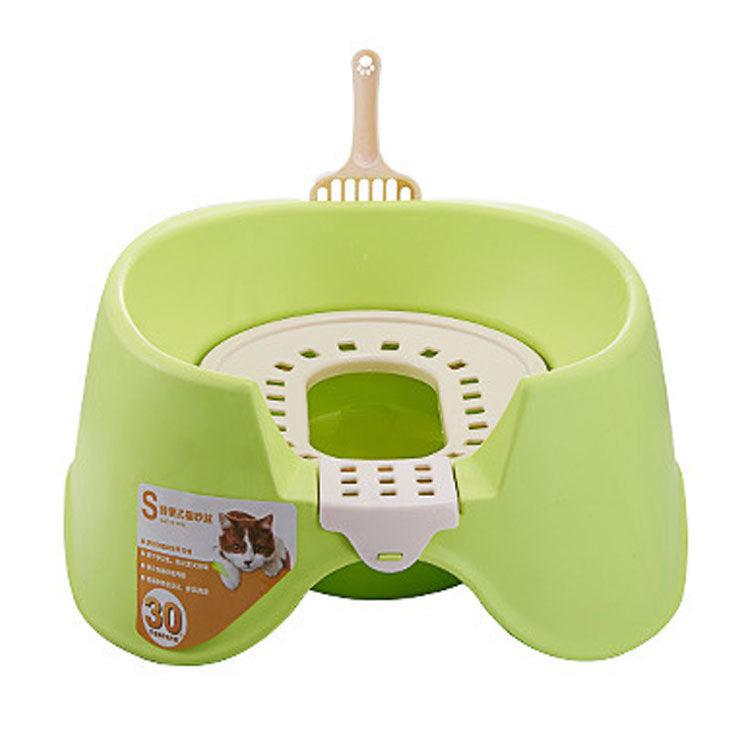 Oversize Semi-Enclosed Spillproof Cat Litter Pan: The Durable And Easy-To-Clean Solution For Your Feline Friend