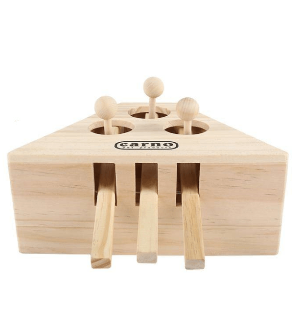 Interactive Wooden Cat Toy - Fun For Hamsters, Kittens, And Cats!