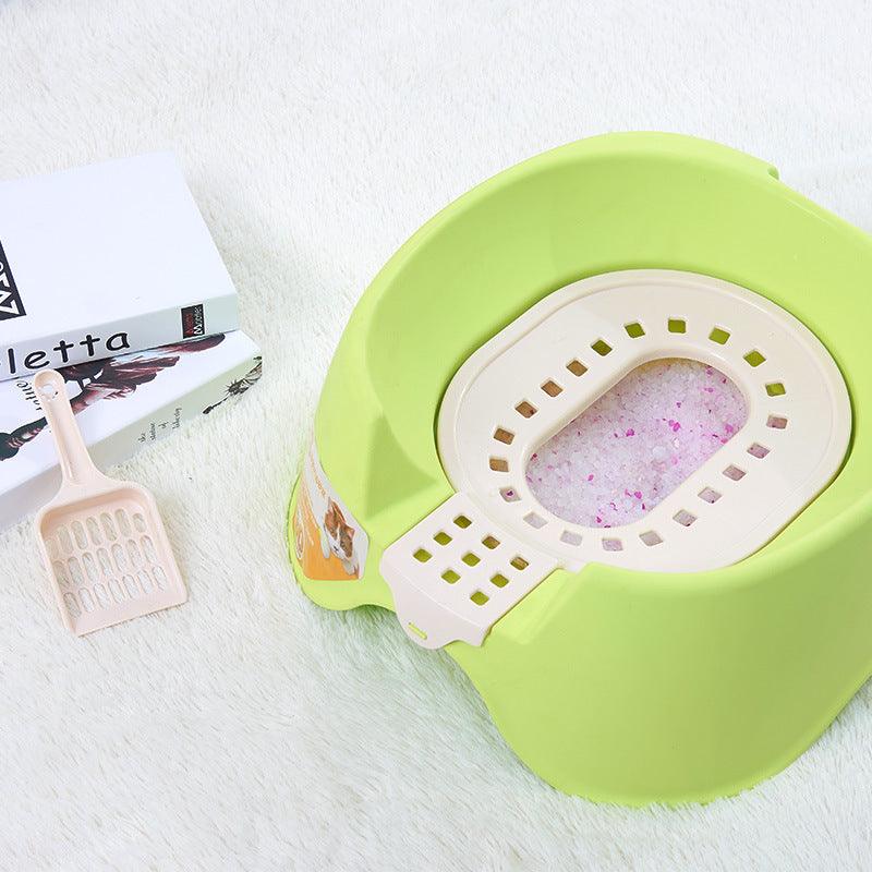 Oversize Semi-Enclosed Spillproof Cat Litter Pan: The Durable And Easy-To-Clean Solution For Your Feline Friend