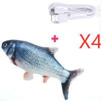 Interactive Usb Rechargeable Funny Cat Toy With Swinging Fish Motion