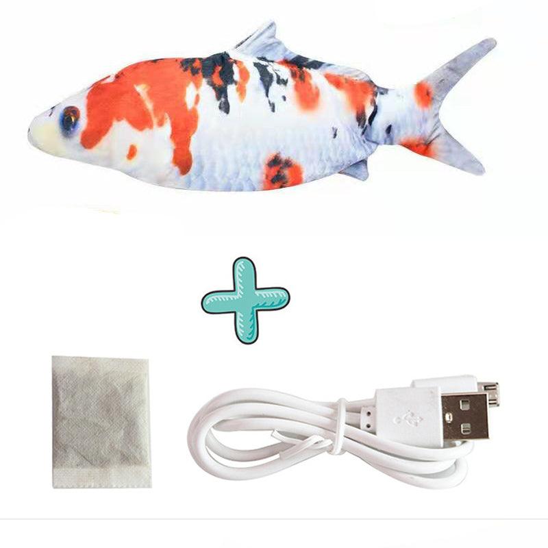 Interactive Usb Rechargeable Funny Cat Toy With Swinging Fish Motion