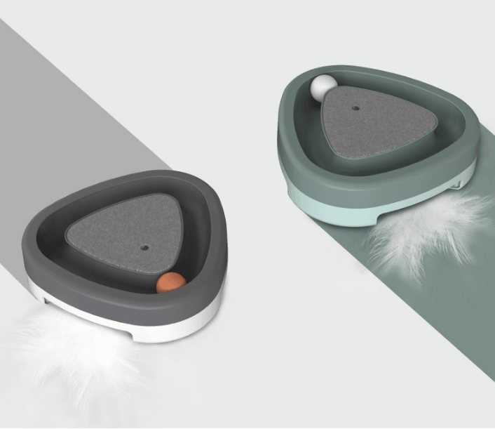 Smart Kitty Spinner - Interactive Electric Cat Toy With Feather Scratcher