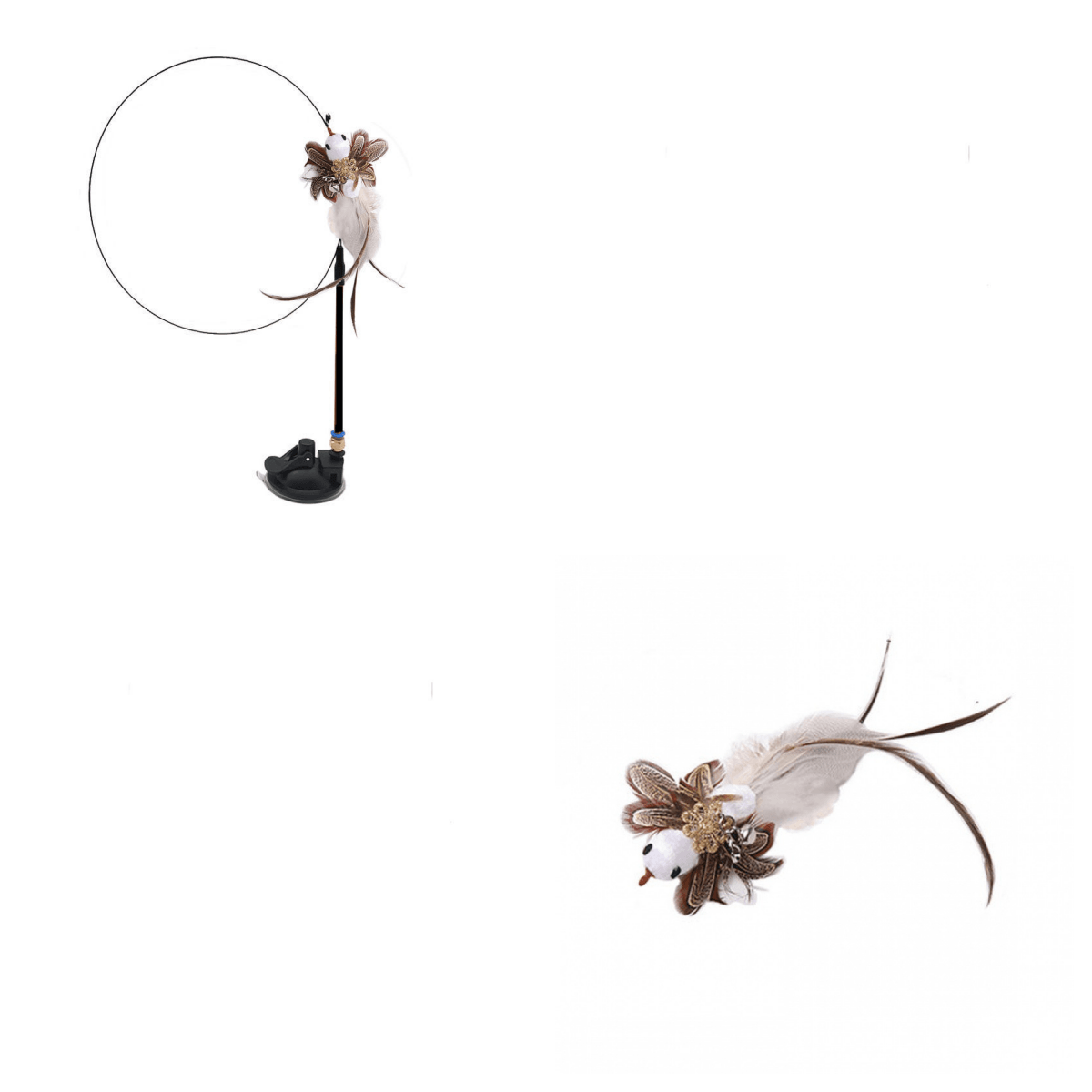 Interactive Feather Cat Teaser Stick - Endless Fun For Your Feline Friend