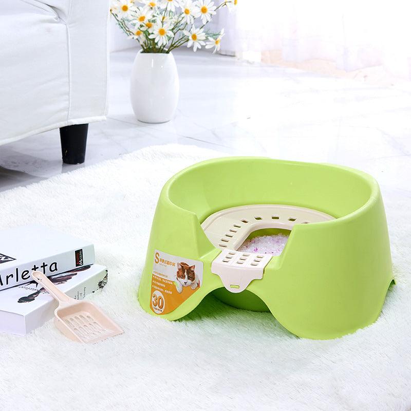 Oversize Semi-Enclosed Spillproof Cat Litter Pan: The Durable And Easy-To-Clean Solution For Your Feline Friend