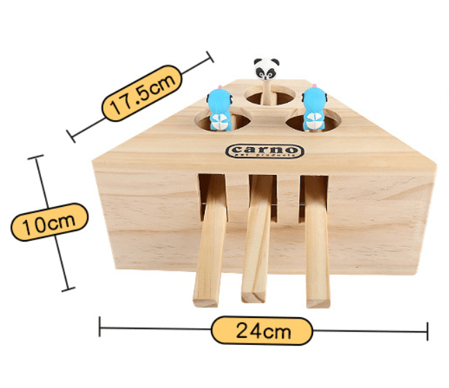 Interactive Wooden Cat Toy - Fun For Hamsters, Kittens, And Cats!