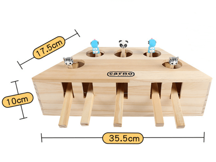 Interactive Wooden Cat Toy - Fun For Hamsters, Kittens, And Cats!