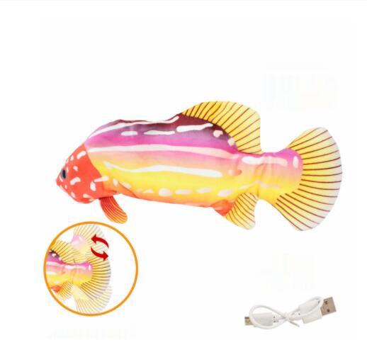 Interactive Usb Rechargeable Funny Cat Toy With Swinging Fish Motion