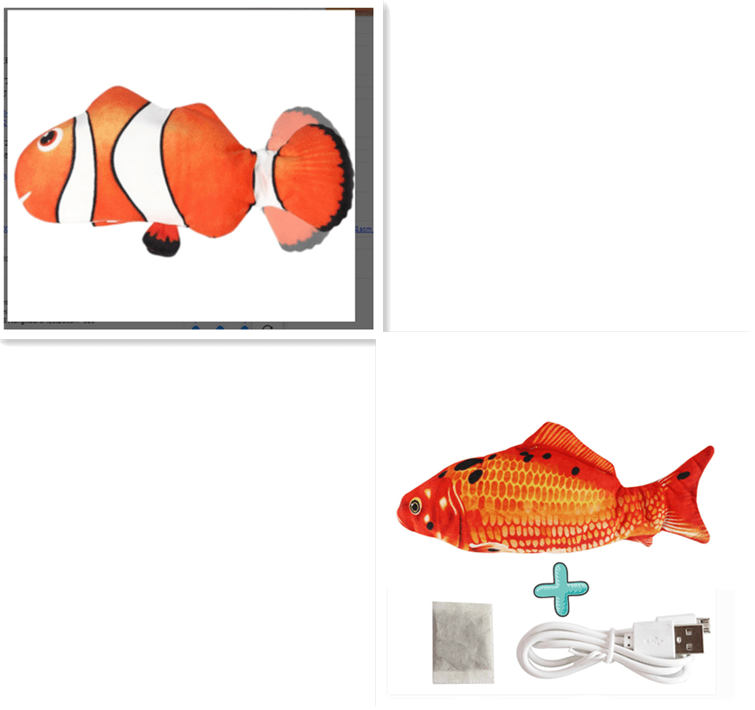 Interactive Usb Rechargeable Funny Cat Toy With Swinging Fish Motion