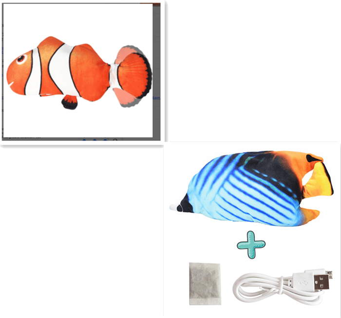 Interactive Usb Rechargeable Funny Cat Toy With Swinging Fish Motion