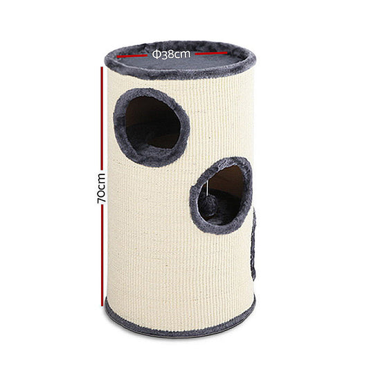 NNEDSZ Cat Tree 70cm Trees Scratching Post Scratcher Tower Condo House Furniture Wood