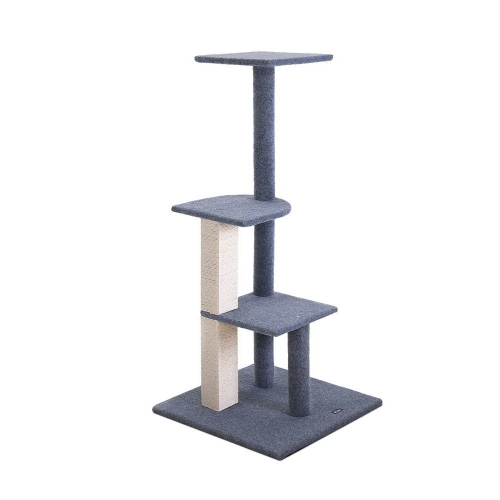 NNEDSZ Cat Tree 124cm Trees Scratching Post Scratcher Tower Condo House Furniture Wood Steps-2