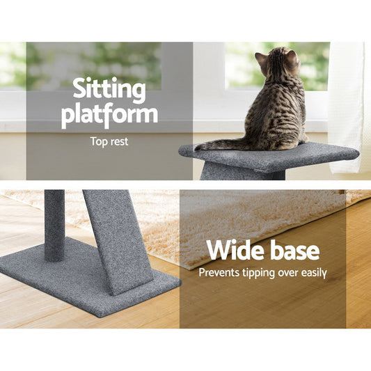 NNEDSZ Cat Tree 82cm Trees Scratching Post Scratcher Tower Condo House Furniture Wood Slide