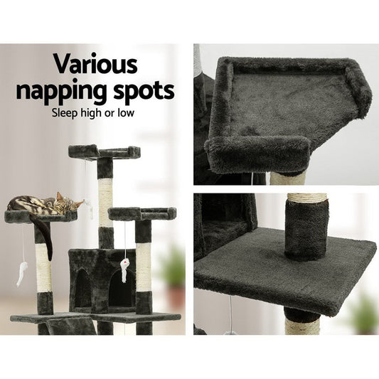 NNEDSZ Cat Tree 180cm Trees Scratching Post Scratcher Tower Condo House Furniture Wood