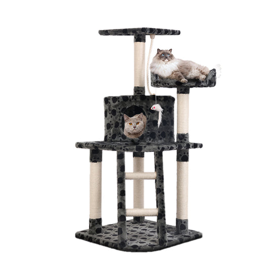 NNEDSZ Cat Tree 120cm Trees Scratching Post Scratcher Tower Condo House Furniture Wood 120cm-0