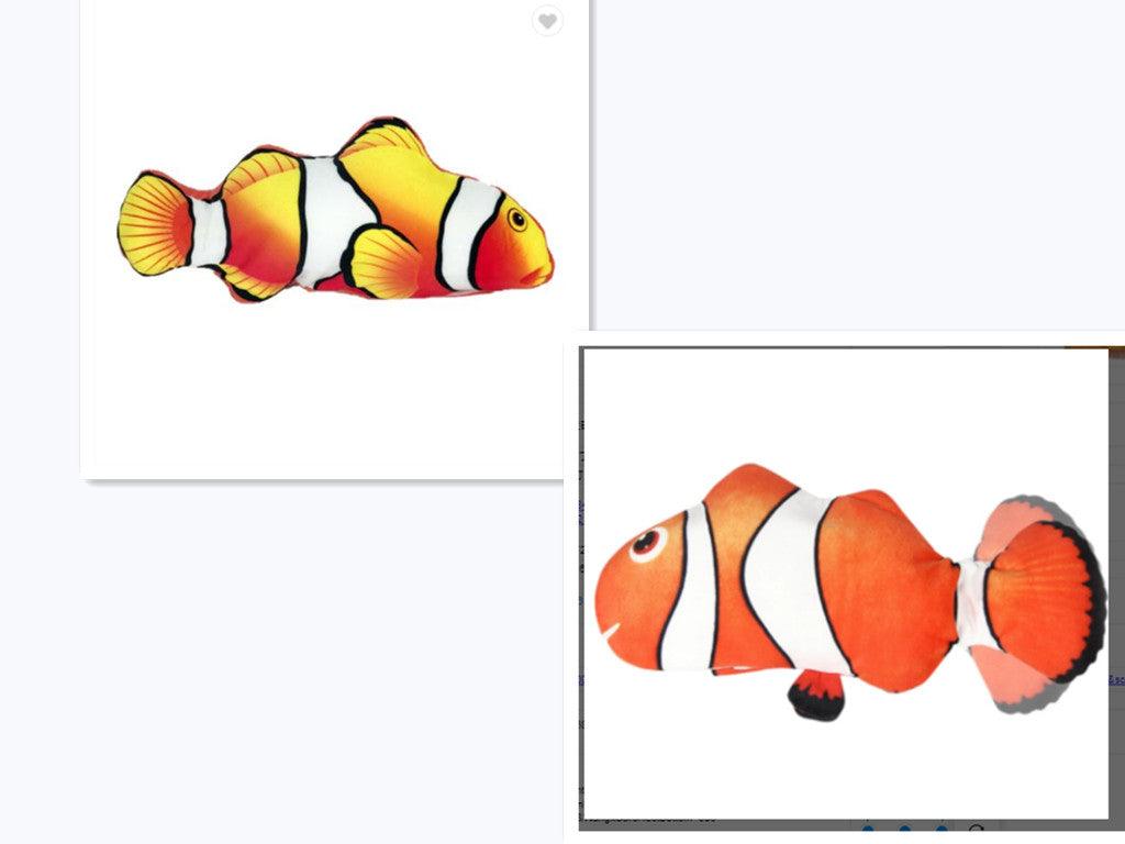 Interactive Usb Rechargeable Funny Cat Toy With Swinging Fish Motion