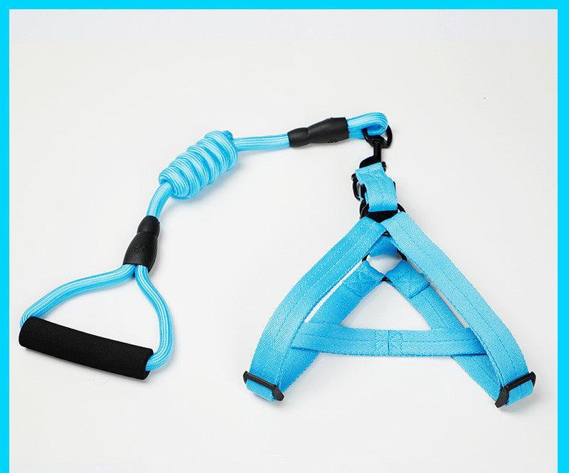 Adjustable Pet Leash And Chest Strap Set With Reflective And Strengthened Design