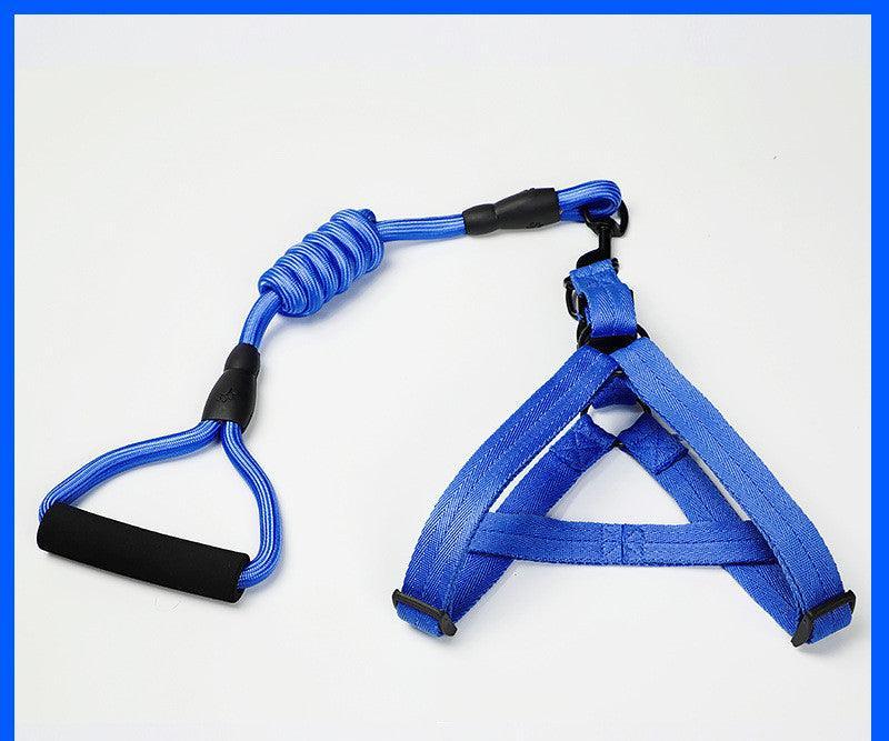 Adjustable Pet Leash And Chest Strap Set With Reflective And Strengthened Design