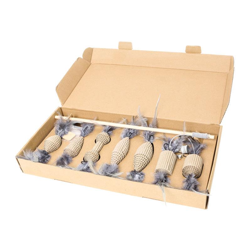 Feather Frenzy: 7-Piece Interactive Cat Toy Set