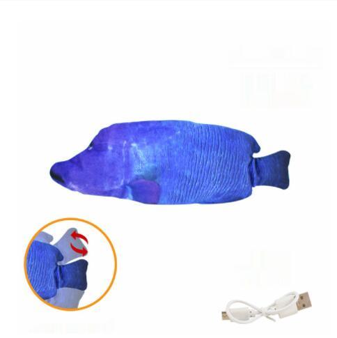 Interactive Usb Rechargeable Funny Cat Toy With Swinging Fish Motion