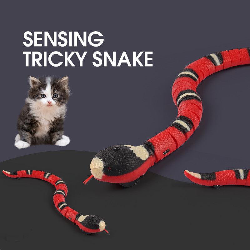 Interactive Smart Sensing Snake Cat Toy - Usb Rechargeable And Self-Playing