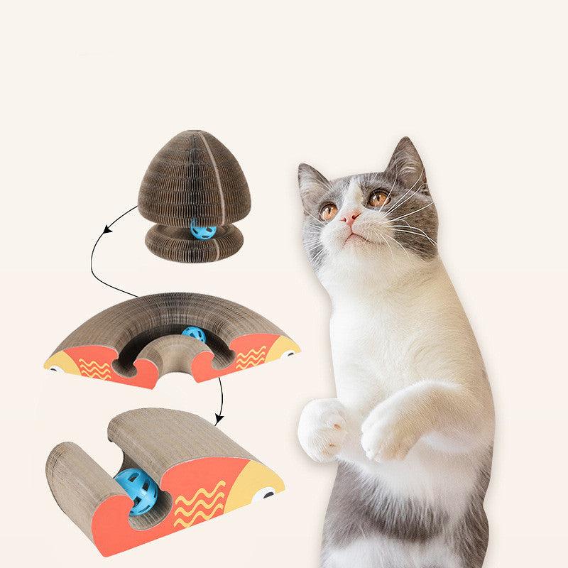 Magic Organ Cat Scratch Board Toy: Foldable, Interactive, And Bell-Equipped!
