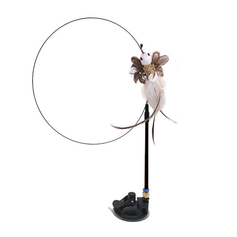 Interactive Feather Cat Teaser Stick - Endless Fun For Your Feline Friend