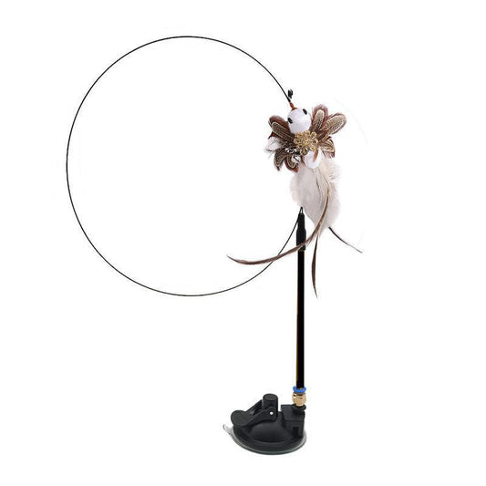 Interactive Feather Cat Teaser Stick - Endless Fun For Your Feline Friend